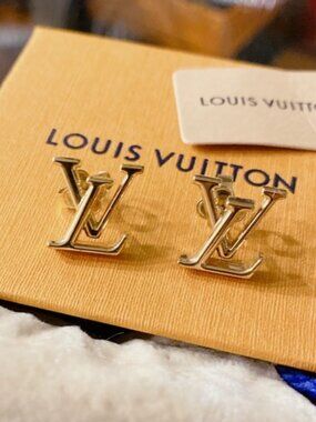Louis Vuitton Gold LV Iconic Stud Earrings
